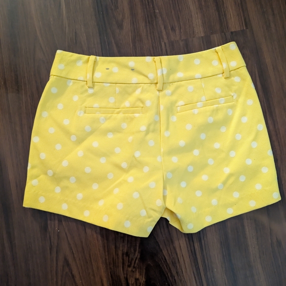 Ann Taylor Yellow & White Polka Dot Shorts - Picture 4 of 4